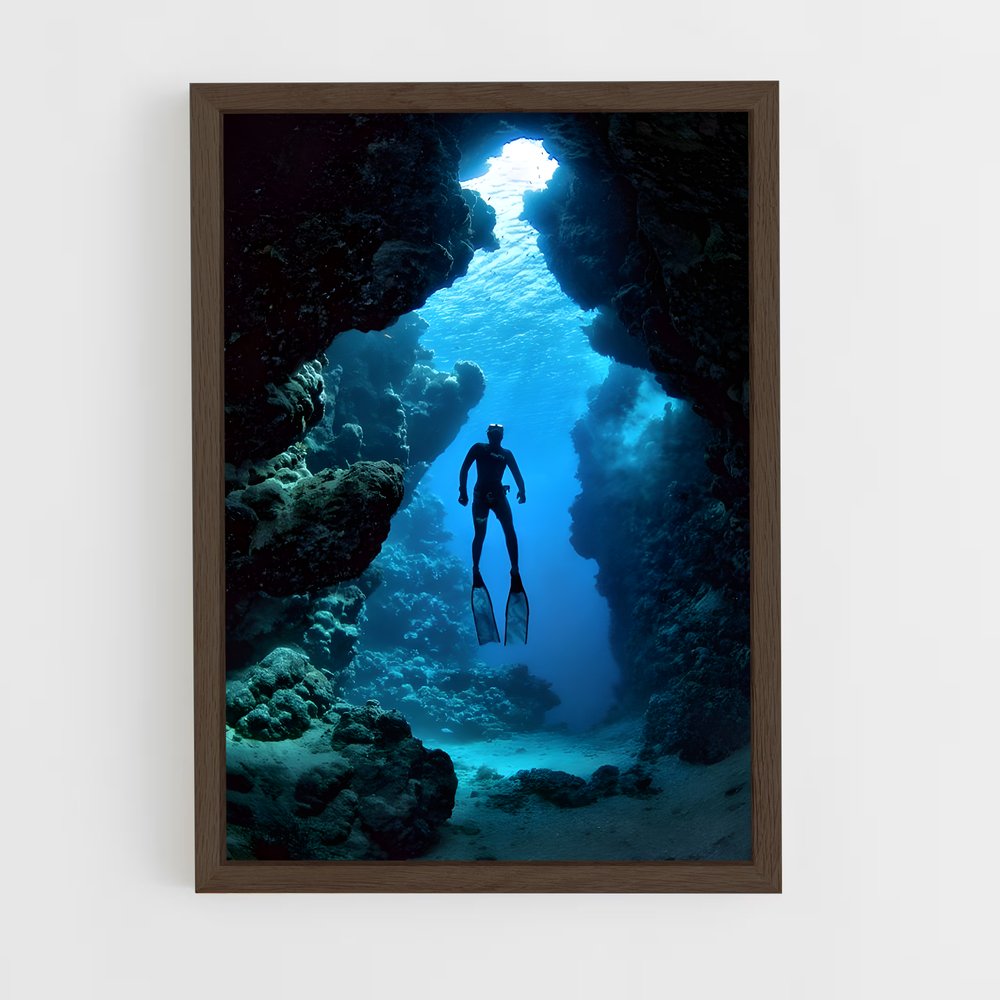 Poster Exploration Souterraine – affiche Plongeon depuis une plateforme (vue 5)